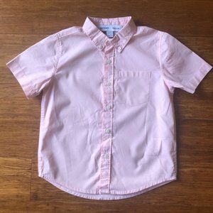 NWT Old Navy Boys Pink Button Down Shirt, Size 6-7